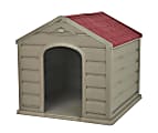 Inval® RIMAX Dog House, Small Breed, Taupe/Red 1 thumbnail image