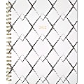 Cambridge® Mackenzie Weekly/Monthly Planner, 8-1/2" x 11", Black/White, January To December 2022, 1574-905