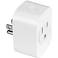 Aluratek eco4life Smart Home WiFi Outlet Plug - 120 V AC / 10 A - Alexa, Google Assistant Supported - White