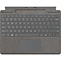Microsoft Signature Keyboard/Cover Case for 13" Microsoft Surface Pro 8, Surface Pro X Tablet - Platinum - Alcantara, Fabric Body - 0.2" Height x 11.4" Width x 8.9" Depth