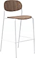 KFI Studios Tioga Laminate Barstool With Back, Beech/White