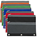 Trailmaker 3-Ring Binder Pencil Cases With Mesh Pockets, 7" x 9-13/16", Assorted Colors, Pack Of 100 Cases 1 thumbnail image