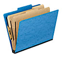 Pendaflex® PressGuard® Color Classification File Folders, 8 1/2" x 11", Letter Size, 65% Recycled, Light Blue, Box Of 10