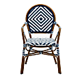 Eurostyle Orla Indoor/Outdoor Stackable Chairs, Black/White, Set Of 2 Chairs 1 thumbnail image