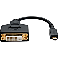 Tripp Lite 6in Micro HDMI to DVI-D Adapter Converter HDMI Male Type D to DVI-D Female 6" - 6" DVI/HDMI Video Cable for Video Device, TV, Monitor, Projector, Cellular Phone, Tablet PC - First End: 1 x HDMI (Micro Type D) Male Digital Audio/Video 1 thumbnail image