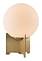 Zuo Modern® Pearl Table Lamp, 14-7/16"H, White Shade/Brushed Bronze Base