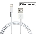 4XEM® MFi Certified Lightning Charging Data And Sync Cable, 3', White 1 thumbnail image