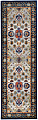 Linon Home Decor Products Sinclair Area Rug, 96"H x 24"W, Brett, Ivory/Teal