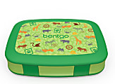 Bentgo Kids Prints 5-Compartment Lunch Box, 2"H x 6-1/2"W x 8-1/2"D, Safari