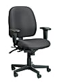 Mammoth Office Products Ergonomic Fabric Multifunction Mid-Back Chair, Black