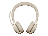 Jabra Evolve2 65 UC Stereo - Headset - on-ear - Bluetooth - wireless - USB-A - noise isolating - beige 1 thumbnail image
