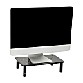 Mind Reader Metal Ventilated Monitor Stand with Adjustable Height, 5-1/2"H x 9-1/4"W x 14-1/2"D, Black 1 thumbnail image