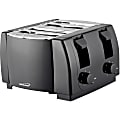 Brentwood TS-285 Cool Touch 4 Slice Toaster, Black - 1300 W - Toast, Browning - Black, Silver