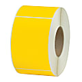 Partners Brand Color Thermal Labels, THL130YW, Rectangle, 4" x 6", Yellow, 1,000 Labels Per Roll, Pack Of 4 Rolls