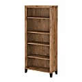 Bush Business Furniture Somerset 66"H 5-Shelf Bookcase, Fresh Walnut, Standard Delivery