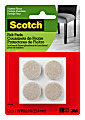 Scotch® Self-Stick Floor Care Pads, 1" Round, Pack Of 12
