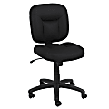 Elama Fabric Mid-Back Adjustable Office Task Chair, Black