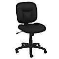 Elama Fabric Mid-Back Adjustable Office Task Chair, Black 1 thumbnail image