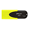 PNY Attaché 4 USB 2.0 Flash Drive, 64GB, Assorted Neon Colors 1 thumbnail image