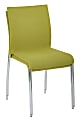 Ave Six Conway Stacking Chairs, Spring Green/Silver, Set Of 2