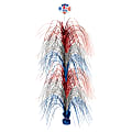 Amscan Patriotic Large Spray Centerpieces, 28" x 10", Multicolor, Pack Of 2 Centerpieces