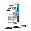 Pentel® EnerGel™ Deluxe RTX Retractable Liquid Gel Pens, Fine Point, 0.5 mm, 54% Recycled, Blue Barrel, Black Ink, Pack Of 12 Pens 1 thumbnail image
