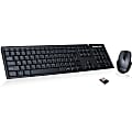 IOGear® Wireless Keyboard & Mouse, Straight Compact Keyboard, Black, Ambidextrous Optical Mouse, GKM552R