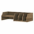Bush Furniture Universal Desktop Organizer With Shelves, Reclaimed Pine, Standard Delivery