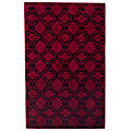Lavish Home Area Rug, Double Lattice, 91" x 60", Red/Black 1 thumbnail image