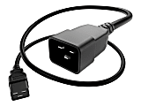 Unirise Power cable - IEC 60320 C20 to IEC 60320 C19 - AC 250 V - 1 ft - black 1 thumbnail image