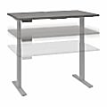 Bush® Business Furniture Move 60 Series 48"W Height-Adjustable Standing Desk, Platninum Gray/Cool Gray Metallic, Standard Delivery