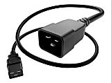 Unirise Power cable - IEC 60320 C20 to IEC 60320 C19 - AC 250 V - 2 ft - black 1 thumbnail image