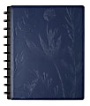 TUL® Discbound Notebook With Debossed Leather Cover, Letter Size, Narrow Ruled, 60 Sheets, Navy Floral 1 thumbnail image