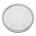 Dart® Plastic Lids for Foam Cups, Bowls and Containers, Flat, Vented, Fits 6oz-32oz, Clear, 100/PK, 10 PKS/CT 1 thumbnail image