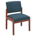 Lesro Lenox Series Reception Furniture, 31 1/2"H x 22 1/2"W x 26"D, Cherry Frame, Blue Fabric 1 thumbnail image