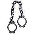 Amscan Shackles On Chain Props, 34” x 4”, Gray/Black, Set Of 2 Props