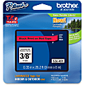 Brother TZE421 Label Tape, 3/8" Black/Red