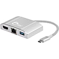 SIIG USB 3.1 Type-C LAN Hub with HDMI Adapter- 4K ready - Silver
