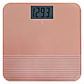 Conair® Weight Watchers Textured Finish 995118125M Glass Digital Bodyweight Scale, 3/4"H x 12-1/2"W x 12-9/16"D, Rose