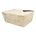 World Centric® NoTree™ Folded Takeout Containers, 95 Oz, Natural, Pack Of 160 Containers