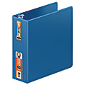 Office Depot® Brand Nonstick 3-Ring Binder, 3" Round Rings, Blue