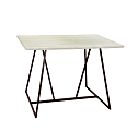 Safco® Oasis Sit-Height Teaming Table, Rectangular, 42", Weathered White/Black