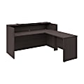 Bush Business Furniture Arrive 72"W L Shaped Reception Desk with Counter, Storm Gray, Standard Delivery 1 thumbnail image