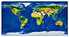 Carpets for Kids® Pixel Perfect Collection™ Learn Our Earth Map Activity Rug, 6' x 9', Multicolor 1 thumbnail image