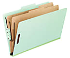 Pendaflex® Pressboard Classification Folders, 8 1/2" x 11", Letter Size, 2 Dividers, Corona Green, Box Of 10 1 thumbnail image