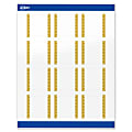 Avery® Print-To-The-Edge Labels & Sure Feed®, S00-DK1-PRWGP10, 2" x 2", Glossy White, Preprinted Gold Dots Edge Design, Pack Of 120 1 thumbnail image