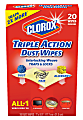 Clorox Triple Action Dust Wipes, Unscented, 4" x 7", White, Pack Of 20 1 thumbnail image