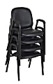 Regency Ace Fabric Stacking Chairs With Arms, Black, Pack Of 4 Chairs