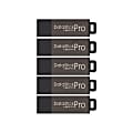 Centon DataStick Pro USB 2.0 Flash Drives, 4GB, Sport Black, Pack Of 5 Flash Drives, DSW4GB5PK 1 thumbnail image