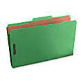 Oxford® Pressboard Classification Folders, Legal Size, 2" Expansion, 65% Recycled, Green, Box Of 10